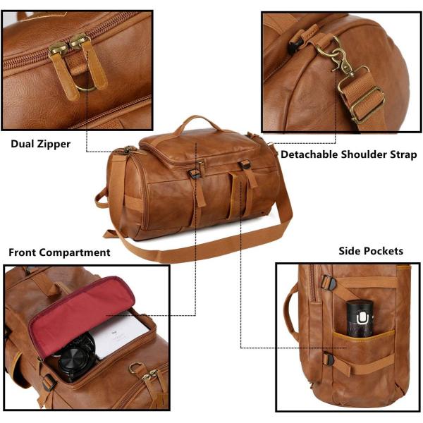 Stylish Men Weekender Custom Travel Bag Customized PU leather Material