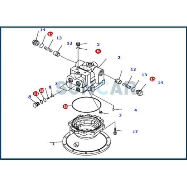 706-7K-01011 7067K01011 Hydraulic Swing Motor Seal Kit Fits Excavator Komatsu PC300-7-8