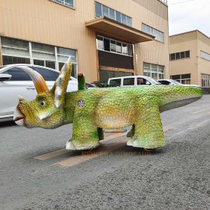 UV Resistant Large Animatronic Electric Dinosaur Ride With Multiple Control