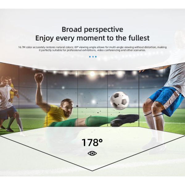55 Inch LCD Video Wall Panel 1.8mm Ultra Narrow Bezel Full HD 1920x1080