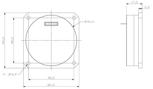 No Warm-Up Time Fiber Optic Gyroscope with Wide Dynamic Range Output Mode RS-422