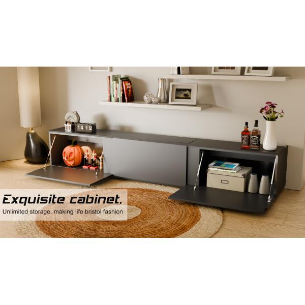 Motorized Laser TV Cabinet with UST Projector Platform and Formaldehyde-Free MDF Board for Easy Assembly