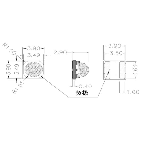 Durable Led Uv Lamp DL-255-S39 SMD 3939-255nm Deep Sensor 5mw 4300 Hours Lifespan