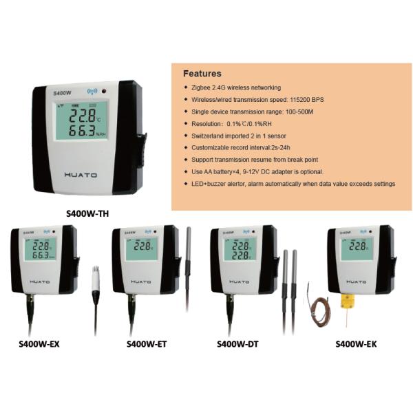 Warehousing Zigbee Wireless Temperature Sensor / High Temperature Data Logger Wireless
