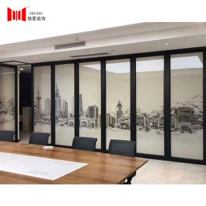 Quality 80mm Thickness Double Glass Movable Wall Partition For Office for sale