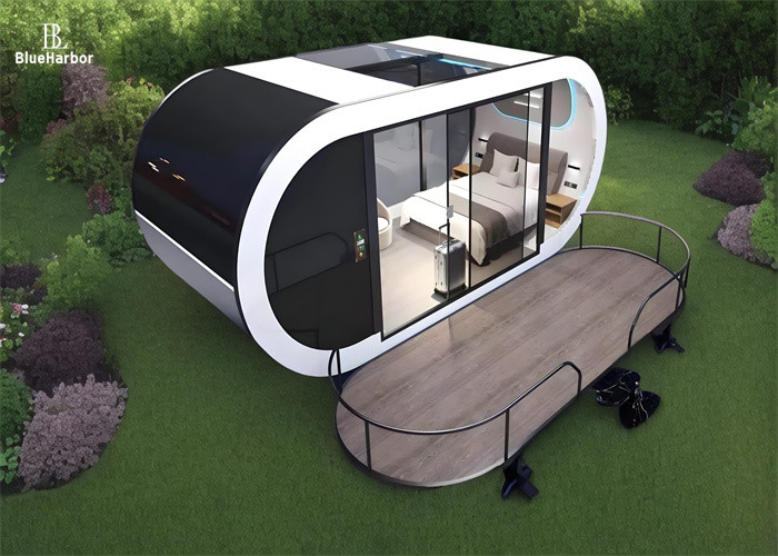 Quality 1-2 People Small Capsule House Customizable With Extended Balcony for sale