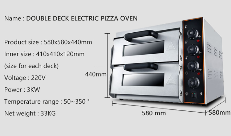 Outlet Single Deck Stainless Steel Commercial Electric Bakery Pizza Oven 2023 Design
