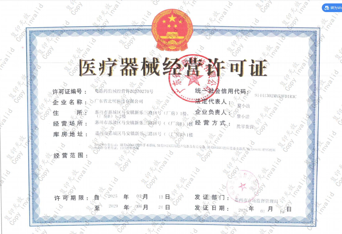 Guangdong Beiming Technology Co., Ltd. Certifications