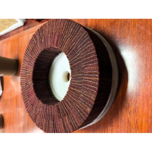 Double Layer SandingPaper with Scouring Pads Deburring Discs Brush 300mm for Finishing Metal Surfaces