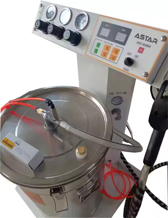 12V Electrostatic Powder Coating Machine For Wheels Steel Substrate