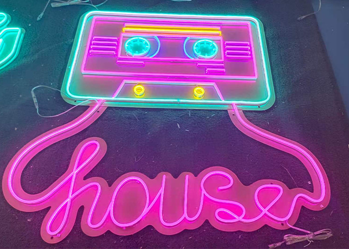 Transparent Acrylic 200cm EU Plug LED Neon Signs