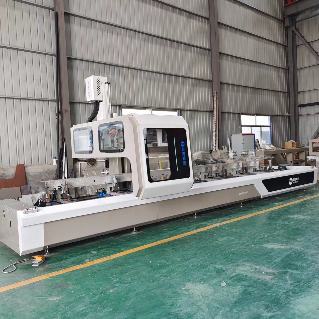 Quality 6500mm 12-Tool Automatic Tool Changer 4-Axis Gantry CNC Machining Center For Industrial Aluminum, PVC Profiles for sale