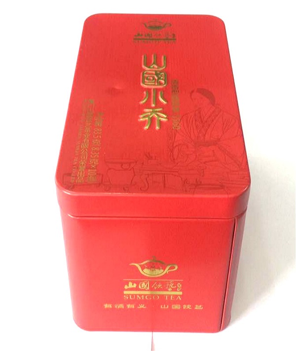 DADI Custom Design Rectangular Tea Tin Box with Embossing Effect Rt5 in Tin Material