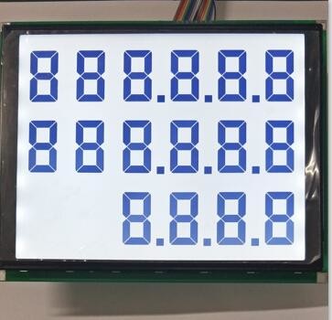 FSTN 7 Segment LCD Display Module Customized PCB Board White Backlight LCD Display