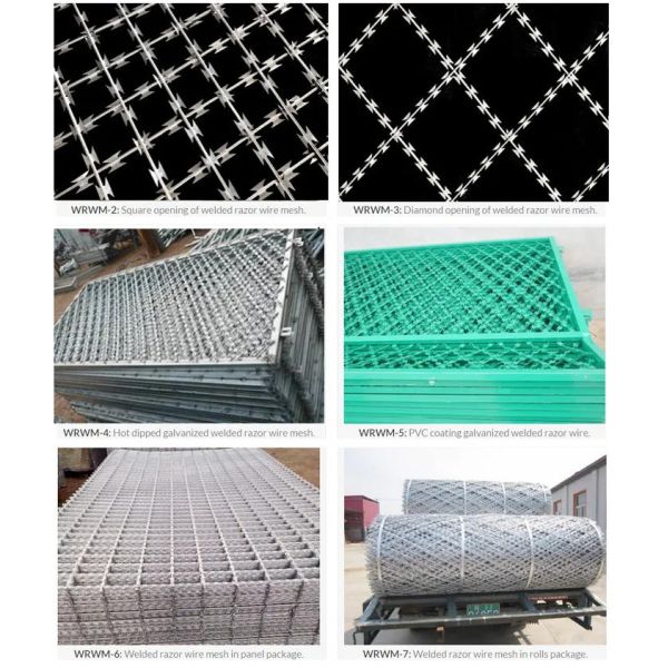Clipped Razor Wire Mesh Galvanized Welded Razor Diamond Mesh