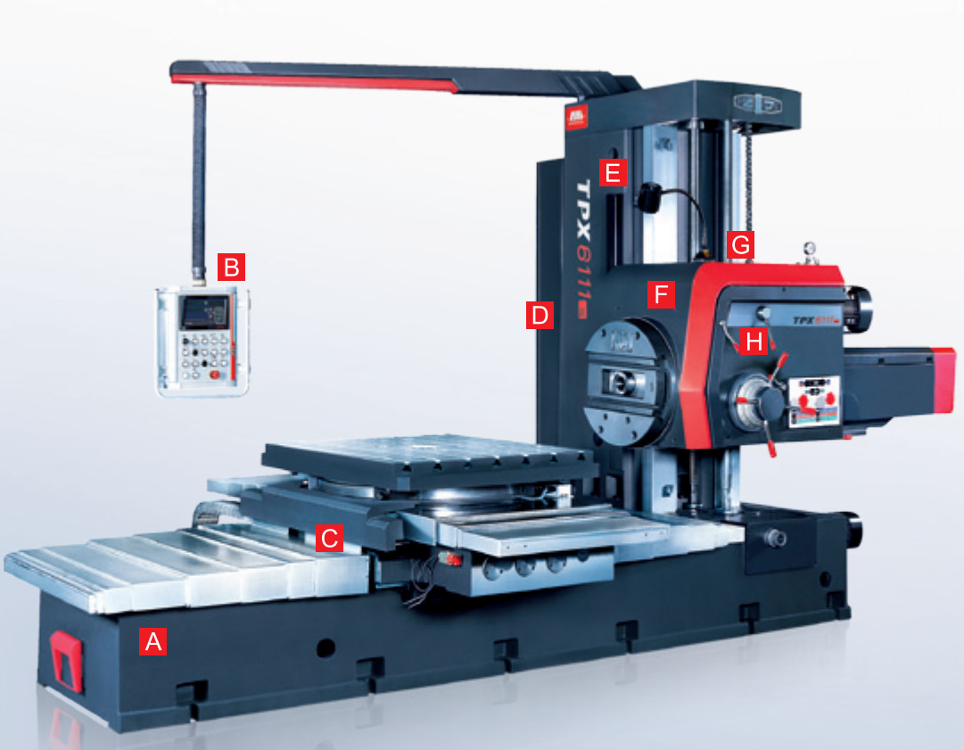 ZJ TPX6111B Horizontal Boring and Milling Machine With Digital Readout Device Steel Iron Drilling