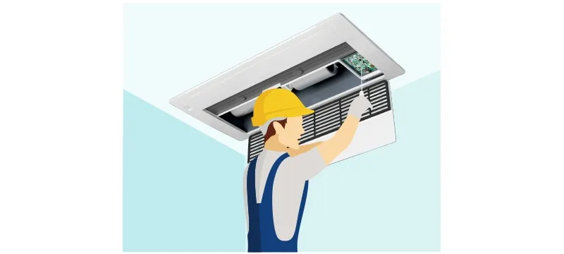 Hisense 1-Way Cassette maintenance access