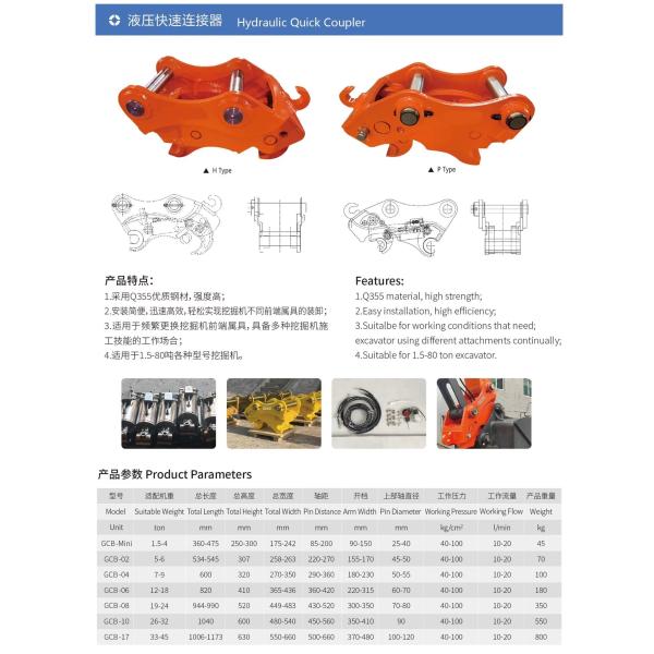 Hydraulic Mini Excavator Quick Coupler Hitch For Mining Construction