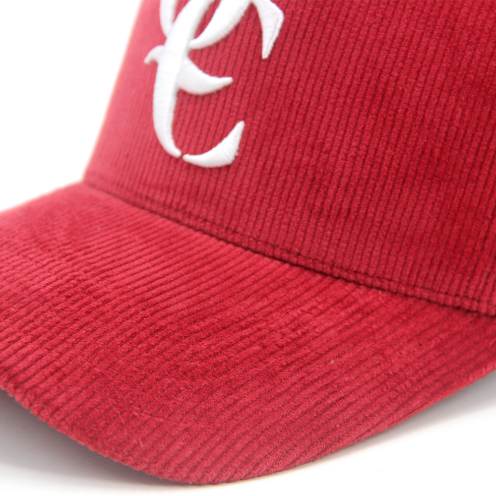 Customized Corduroy 5 Baseball Caps Panel Caps 3D Embroidered Structured Sports