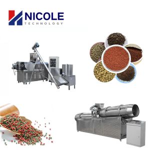 Double Screw Extruder Small Floating Fish Feed Machine Semi Automatic