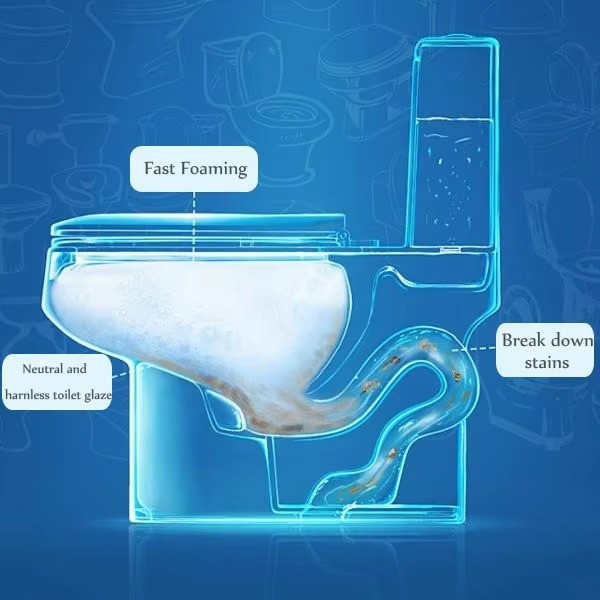 Multi Functional Toilet Bowl Cleaner Strips Quick Dissolve Disposable