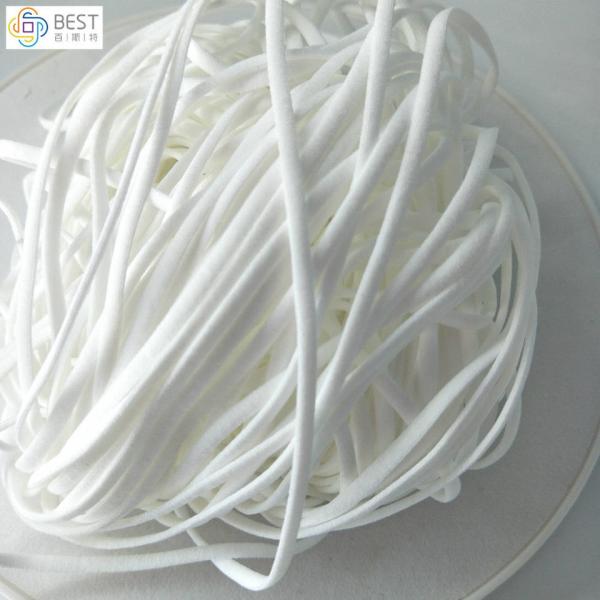 Flat Round Earloop Webbing Band Face Mask Support 2.8mm 6.0MM
