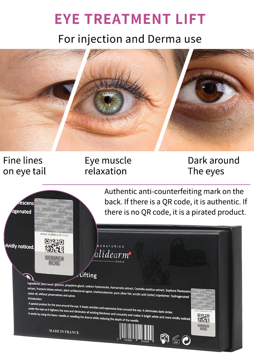 OEM ODM Stalidearm Skincare Product Eye Whitening Lifting Anti Wrinkle Anti Aging Serum Hyaluronic Acid Eye Serum