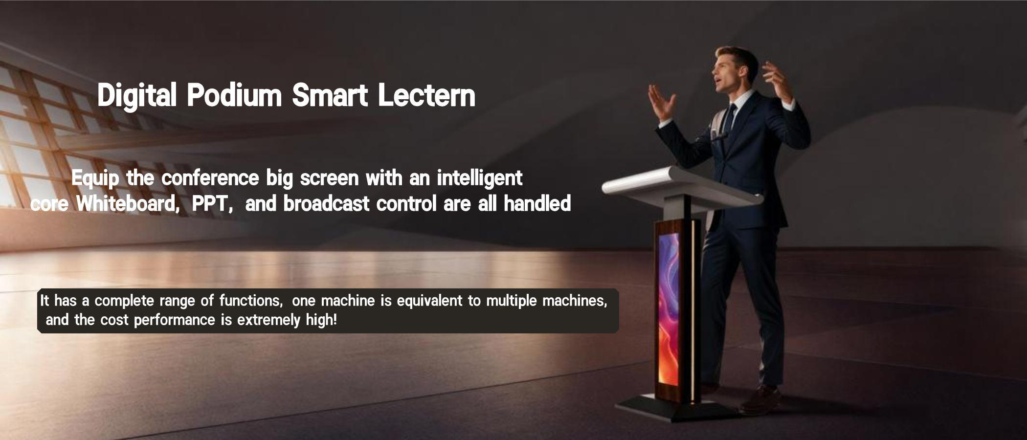 Touch Screen Touchscreen LCD Podium with Display and Touch Screen