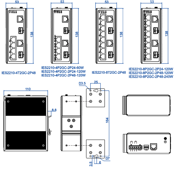100M Gigabit Layer 2 Unmanaged Industrial Ethernet Switch