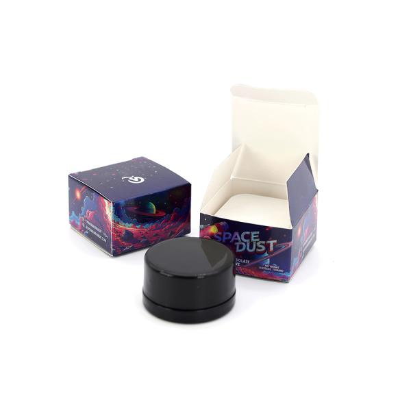 Custom UV Foil Foldable Paper Packaging Luxury Sample Concentrate Jar Container Boxes