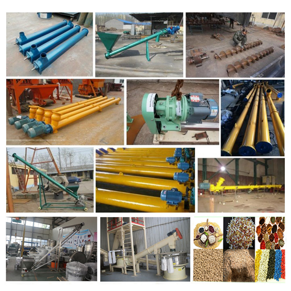 custom Automatic Cement Powder Inclined Auger Screw Conveyor Feeder Cement Screw Portable Conveyor for Truck Unloading