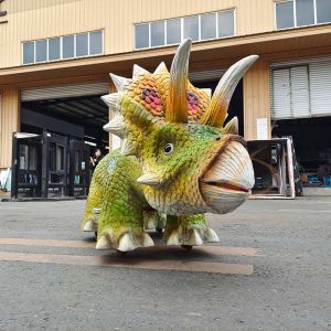 UV Resistant Large Animatronic Electric Dinosaur Ride With Multiple Control