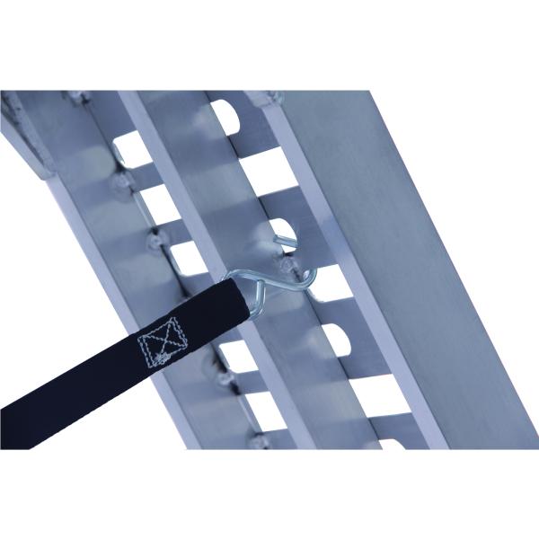 ATV Aluminum Folded Loading Ramp 1500lbs With Safety Ratchet Strap For Trailers Trucks