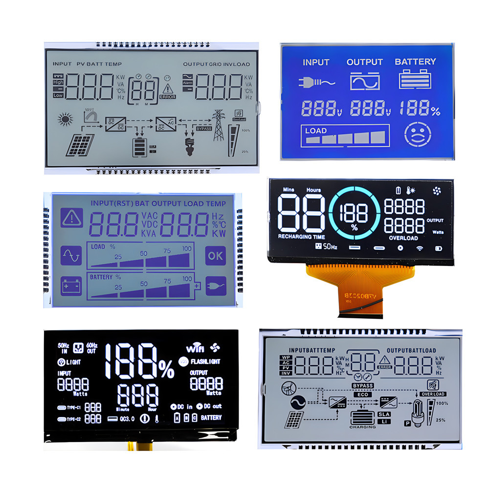Custom VA Segment LCD Display 12:00 Viewing Direction Duty/Bias 1/4 Duty Ultra-Low 2μA Consumption -20°C to 70°C Operation