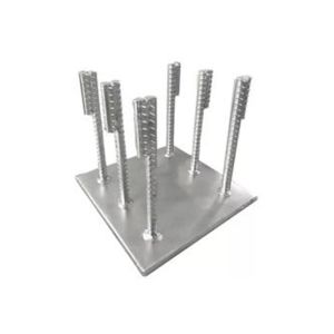 Anodized Rectangular Aluminium Embed Plate With Headed Studs