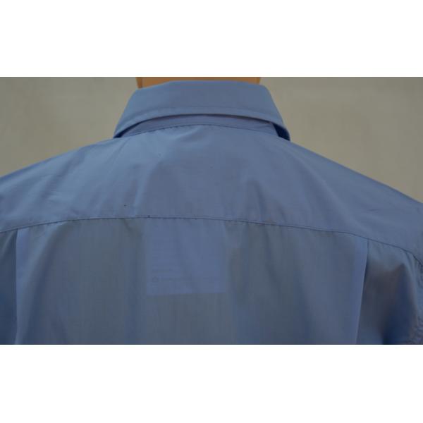 Lightweight Custom Button Up Work Shirts , Blue Site Work Clothes Eco Friendly