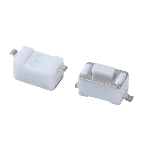 Black / White Button Tactile Tact Switch 3x6x5.0 SMD 2 Pins Square Shrapnel