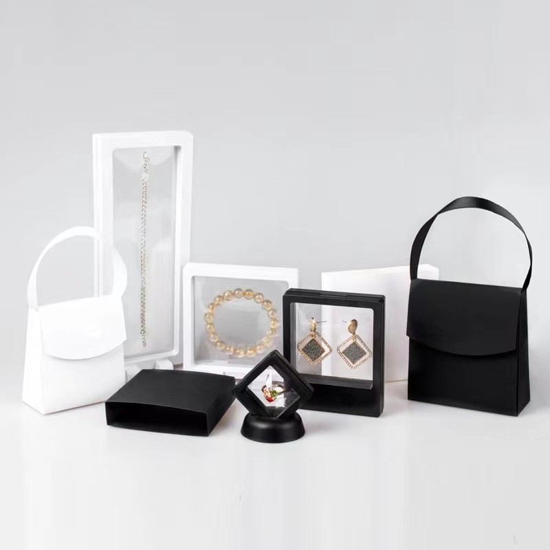 Rectangular Transparent Display Custom Paper Packaging Box for Jewelry Set Gift