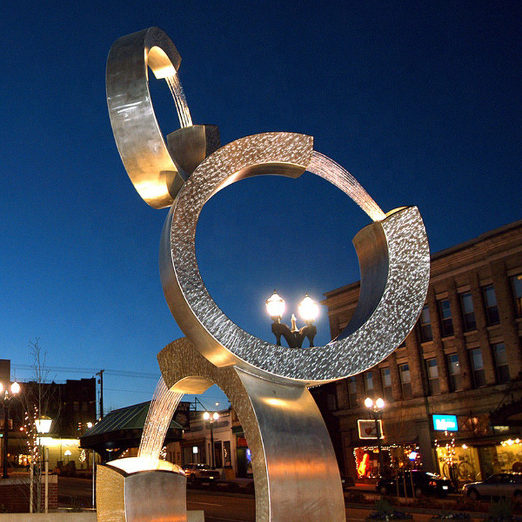 Modern Landmark Modern Outdoor Garden Stainless Steel Abstract Sculpture