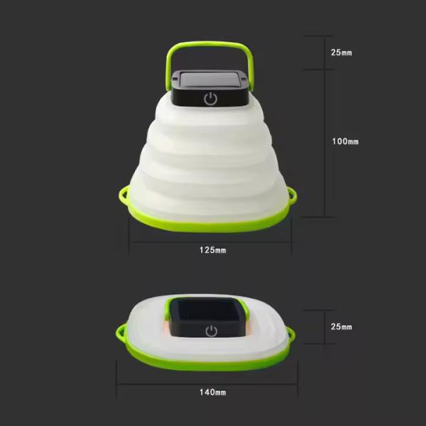 Silicone Collapsible Garden Camping Solar Lamp Solar Camping Light