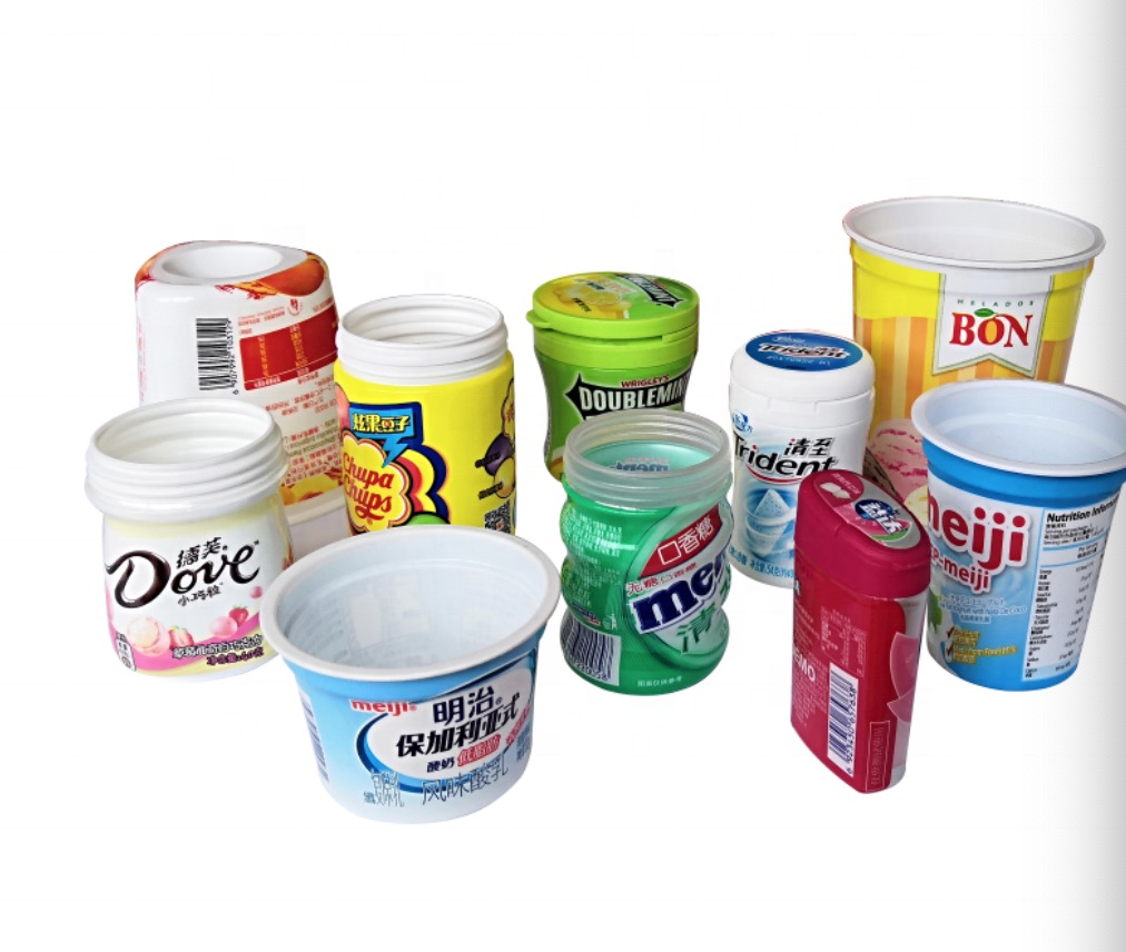 Automatic PP Cup Seeve applicator with Automatic Cup Feeder and Cup Stack Collector