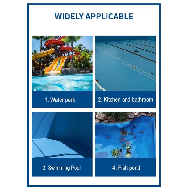 Blue Water Based Pool Paint Anti Slip Eco Friendly Waterproof Coating Paint