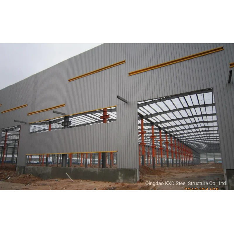 Prefabricated Portal Framed H Section Column Steel Structure with Earthquake Resistance