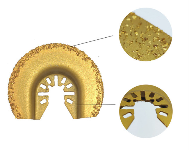 Brazed 64mm Oscillating Saw Grout Blade With Alloy Grit