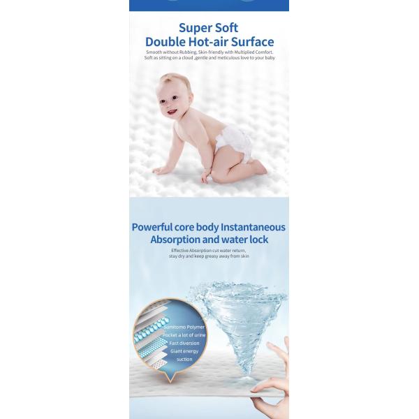 Soft elastic waistband protect the small belly disposable baby diaper