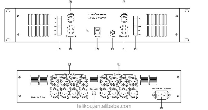 TELIKOU AM-200 Two Channel Stereo Audio Monitor Unit for Professional Audio, Video & Lighting