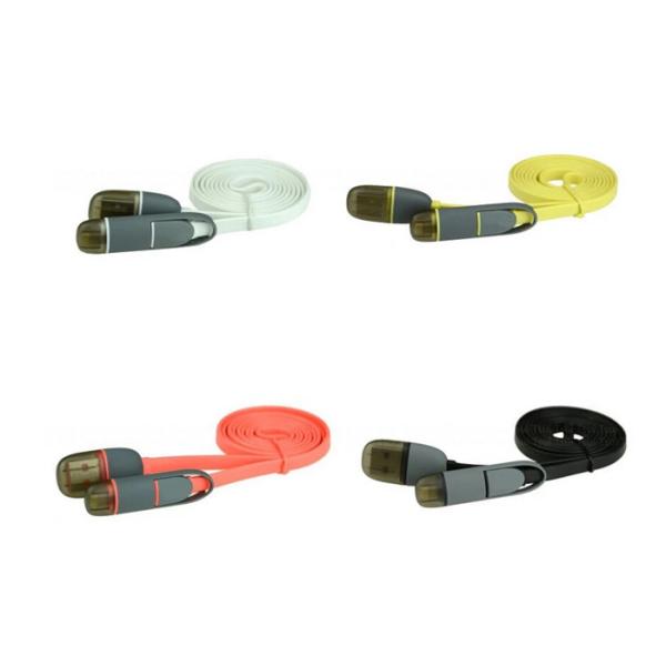 2 in 1 Mobile USB Cable USB sync cable For IPhone / Android