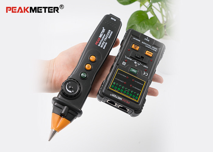 Quality Black Electrical Cable Tracker , Network Wire Coax Cable Continuity Tester for sale