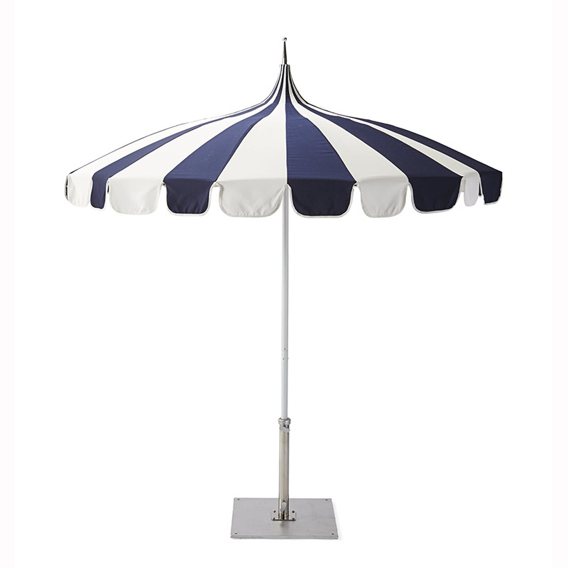 Modern Design Garden Umbrella with Fringe and Pagoda Style Made of Pongee Fabric
