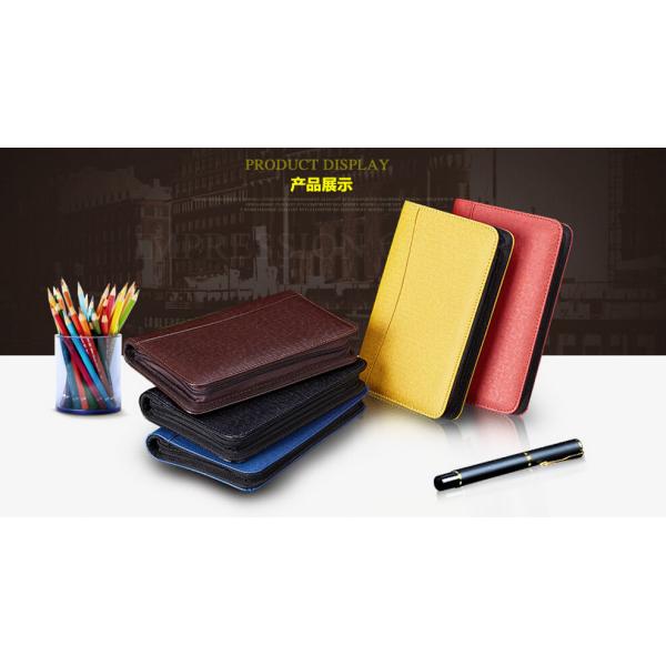 B5 A5 A6 Leather Manager folder Spiral binder notebook with zipper and Calculator
